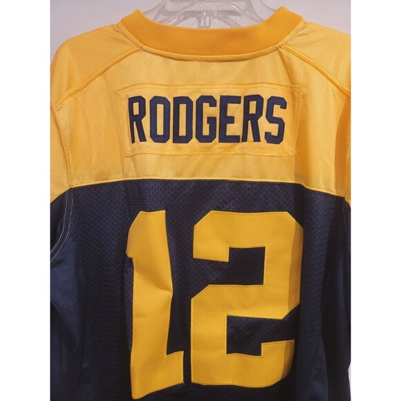 **RARE** Authentic Aaron Rodgers Green Bay Packers NFL NIKE Elite Jersey Sz 48 - Picture 8 of 9